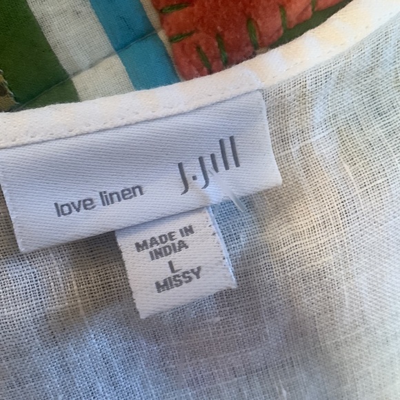 J. Jill white linen tank top - Picture 3 of 10